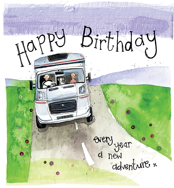 Alex Clark Motorhome Birthday Card