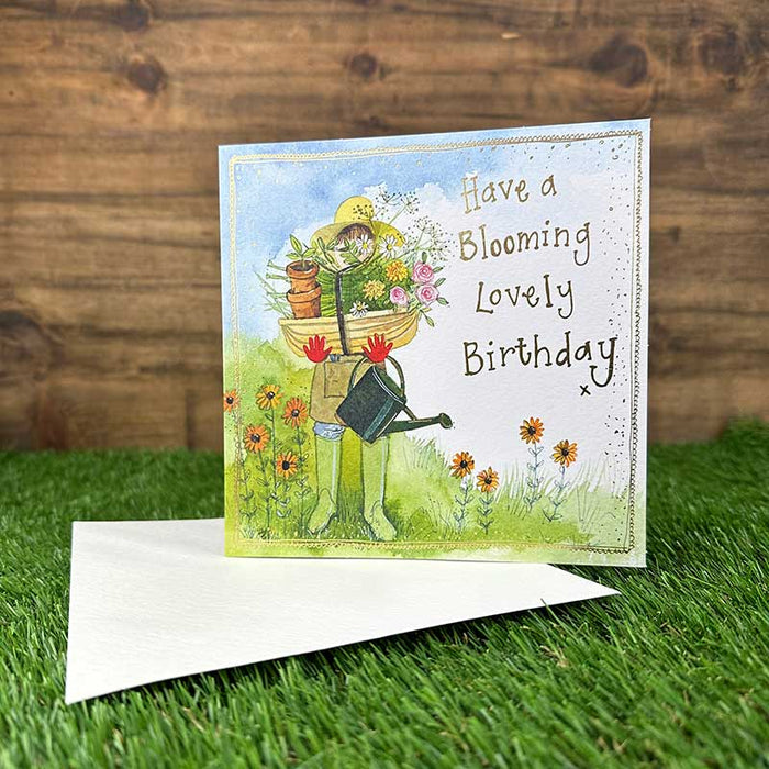 Alex Clark Blooming Lovely Flower Garden Birthday Card