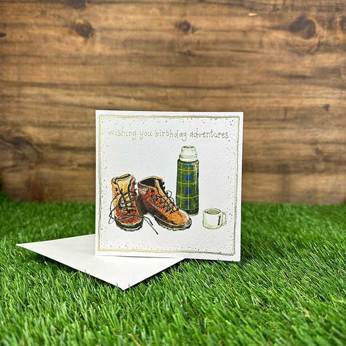 Alex Clark Flask and Boots Birthday Card