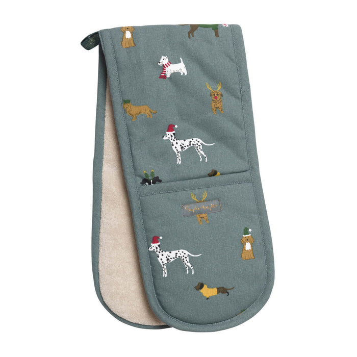 Sophie Allport Christmas Dogs Double Oven Glove