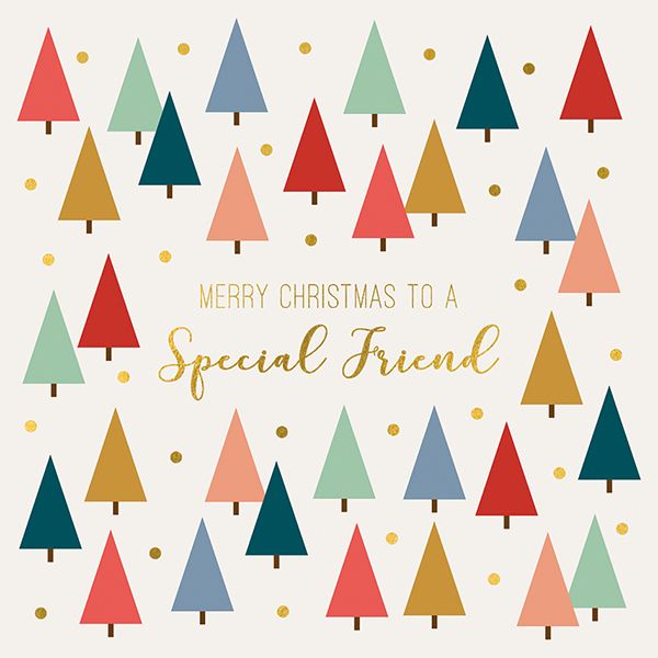 Art File Special Friend Trees Christmas Card