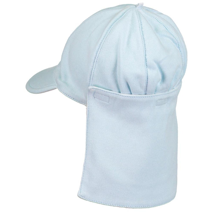 Emile et Rose Aspen Blue Baby Boys Sun Cap with Detachable Flap
