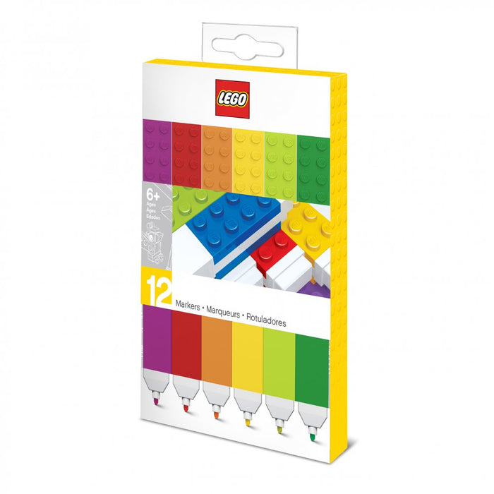 Lego Assorted Colour Markers 12 Pack