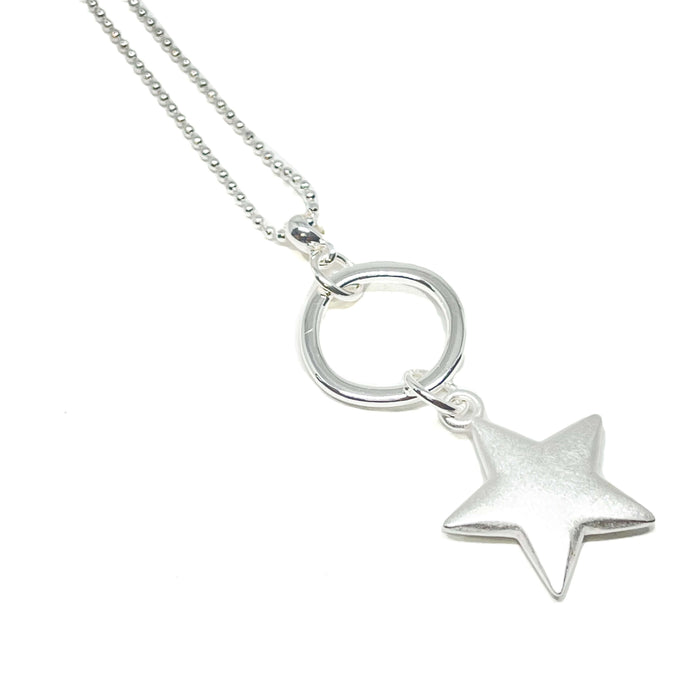 Clementine Athena Star Necklace - Silver