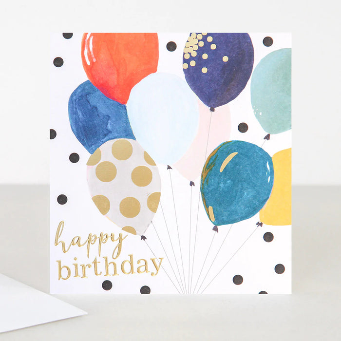 Caroline Gardner Painted Balloons Birthday Card