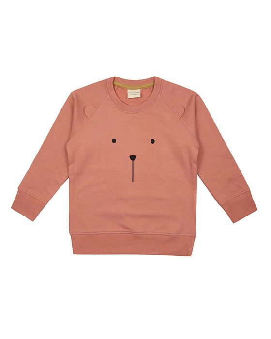 Turtledove London Organic Collection Bear Sweatshirt - Terracotta