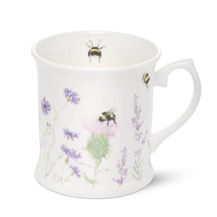Mosney Mill Bee & Flower White Mug
