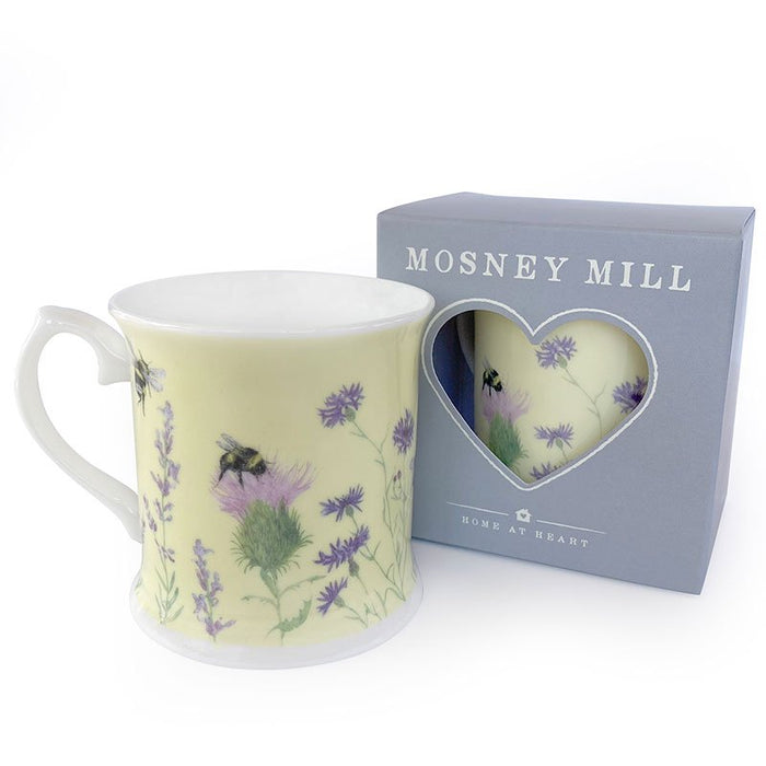 Mosney Mill Bee & Flower Yellow Mug