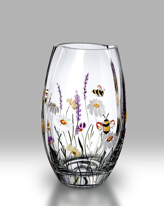 Nobile Glassware Bees and Blooms Round 20cm Vase
