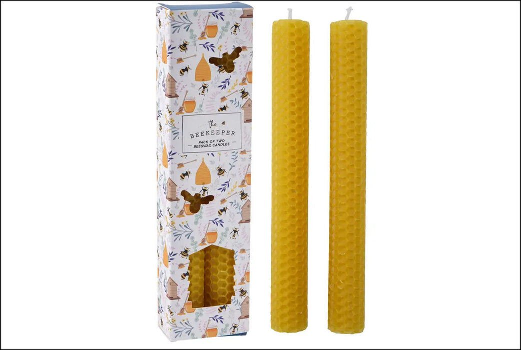 The Beekeeper Pack of 2 Beeswax Candles