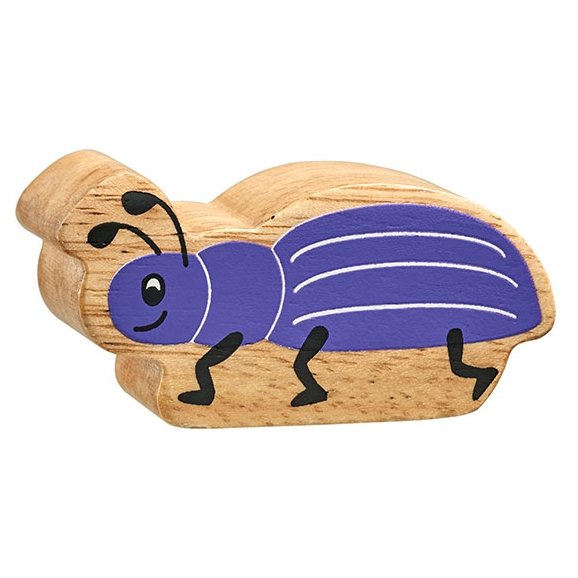 Lanka Kade Wooden Toy Natural Purple Beetle