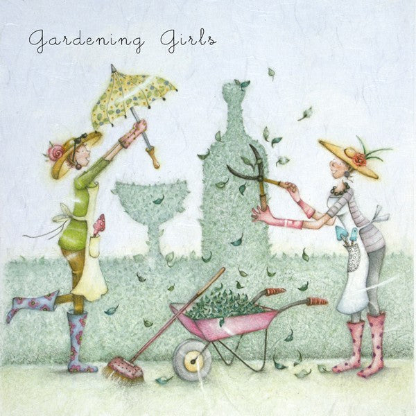 Berni Parker Gardening Girls Card