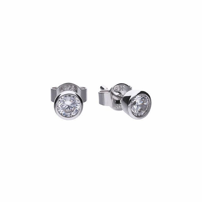 Diamonfire Bezel Set 0.5ct Zirconia Solitaire Stud Earrings
