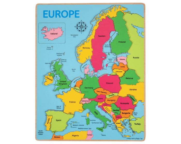 Bigjigs Europe Map Inset Puzzle