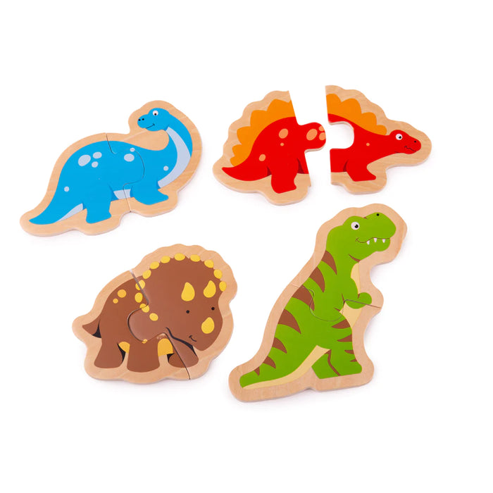Bigjigs Two Piece Puzzle - Dinosaurs