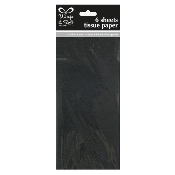 Tissue Paper Black - 6 Sheets
