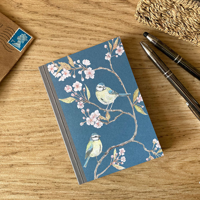 Mosney Mill Blue Tit on Blossom Notebook