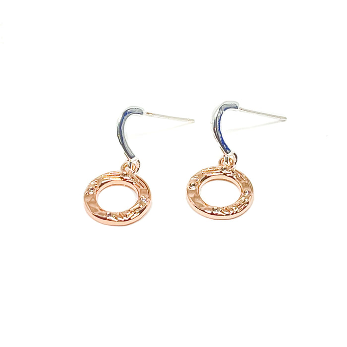 Clementine Bonnie Circle Earrings - Rose Gold