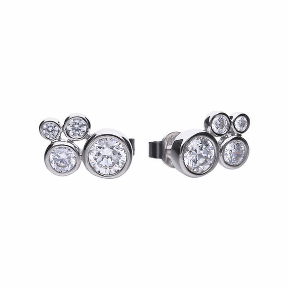 Diamonfire Bubble Style Zirconia Stud Earrings