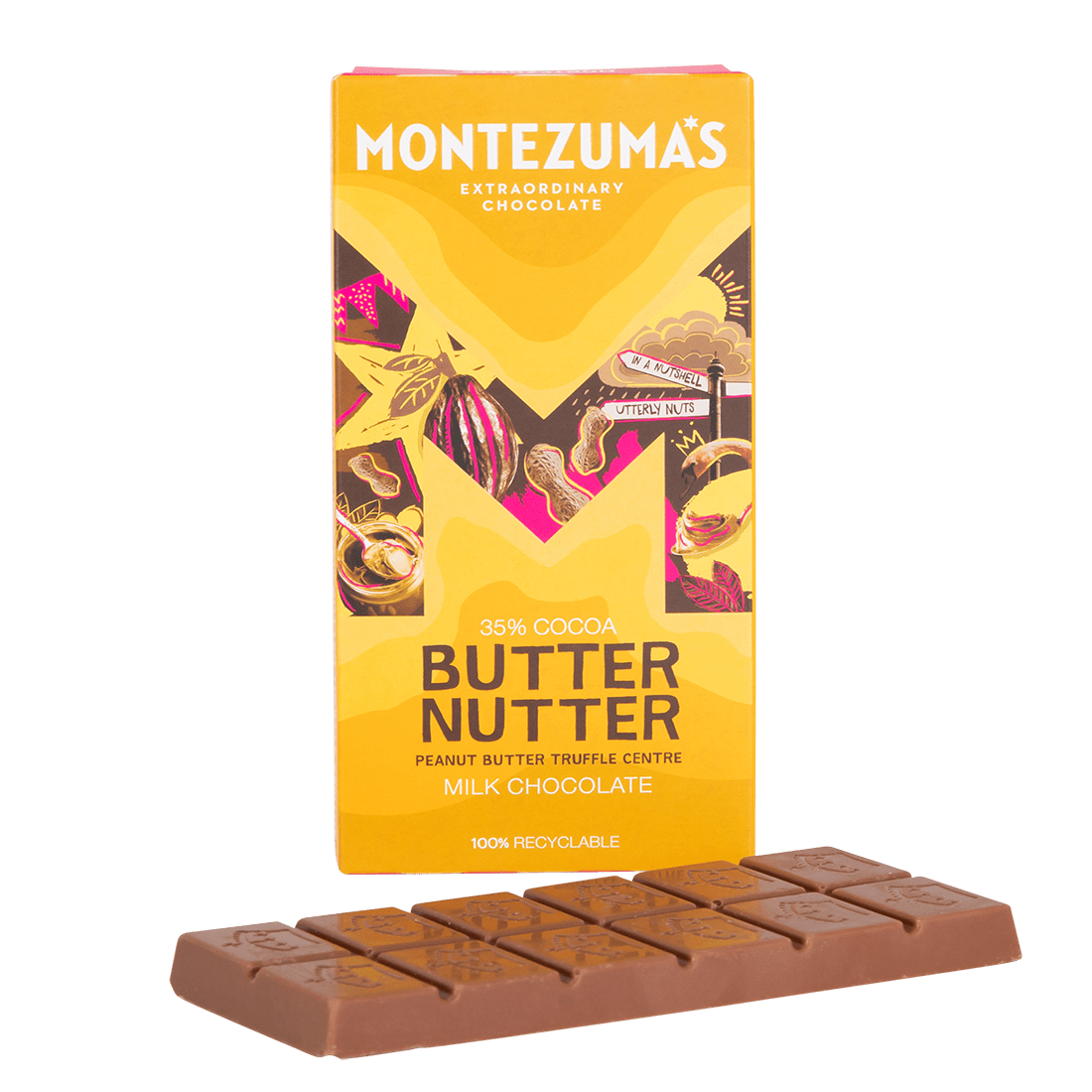 Montezuma Butter Nutter Peanut Butter Truffle Milk Chocolate Bar