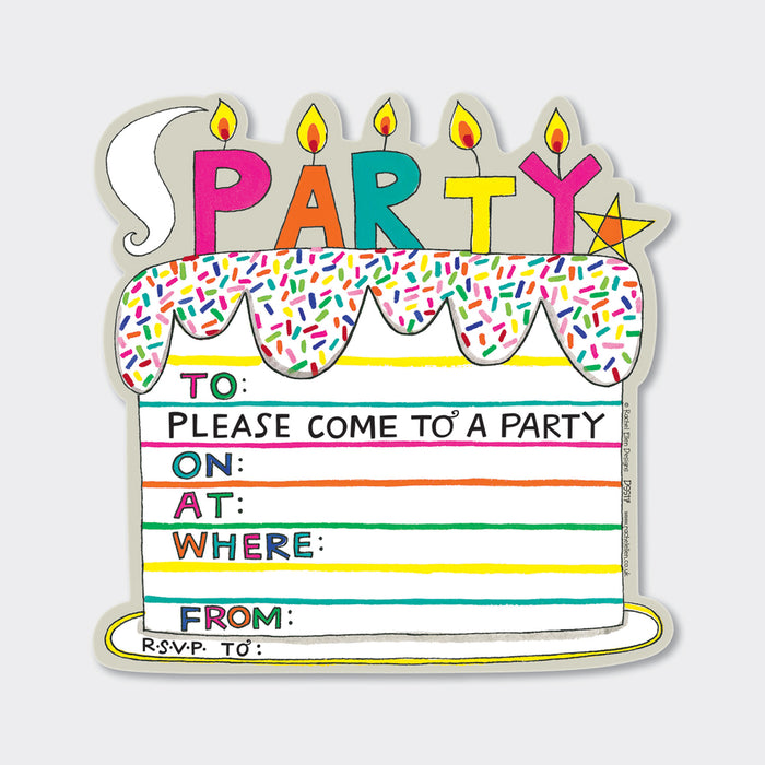 Rachel Ellen Social Stationary - Cake Party Invitations