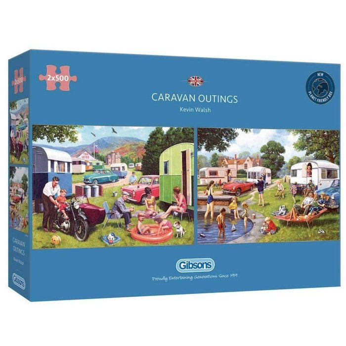 Gibsons Caravan Outings 2x500pc Jigsaw Puzzles