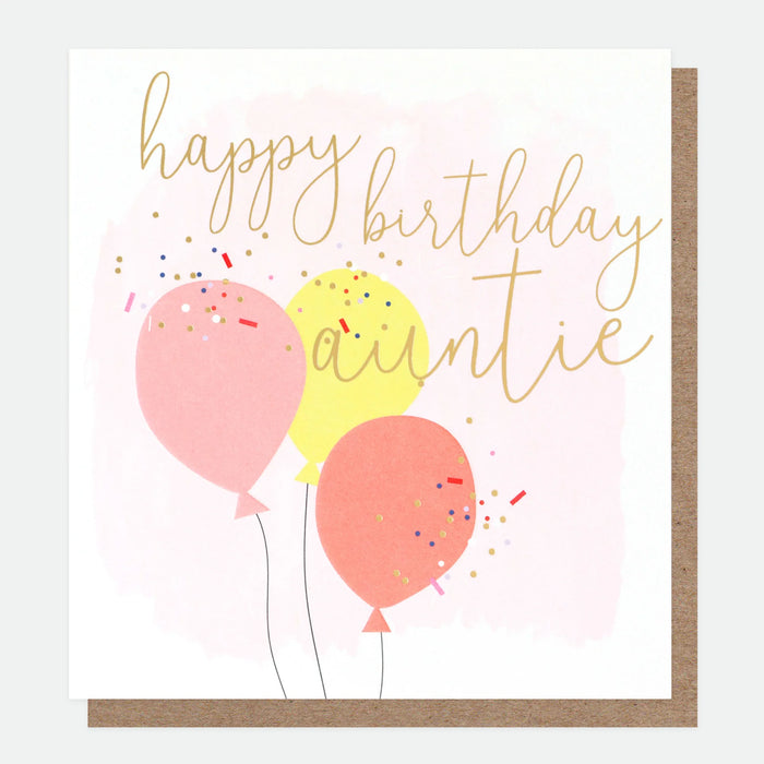 Caroline Gardner Balloons Birthday Card For Auntie