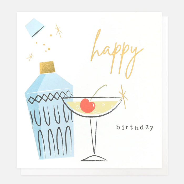 Caroline Gardner Cocktail Shaker Birthday Card