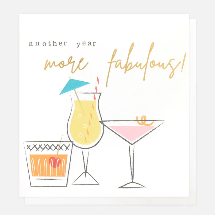 Caroline Gardner Another Year More Fabulous Cocktails Birthday Card