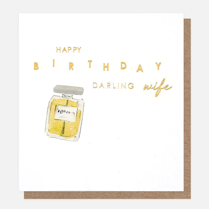 Caroline Gardner Perfume Bottle Birthday Card For Wife