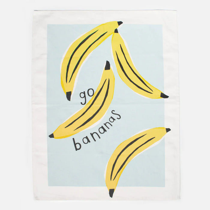 Caroline Gardner Banana/Multi Heart Tea Towel Set of 2