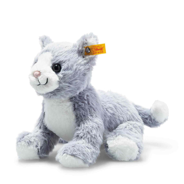 Steiff Soft Cuddly Friends, Cassie Cat Ice Blue/White