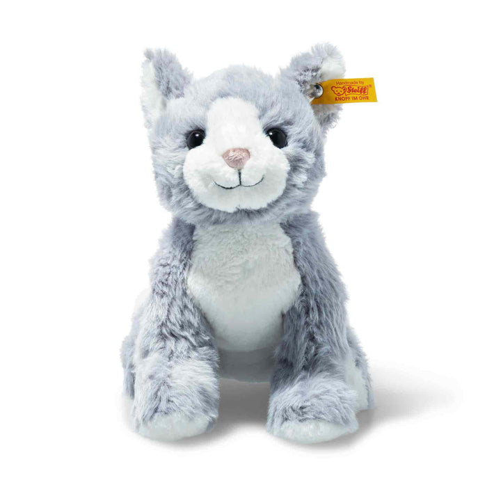 Steiff Soft Cuddly Friends, Cassie Cat Ice Blue/White