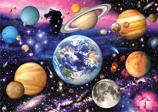 Cheatwell Games Double-Trouble Planets 500pc Jigsaw Puzzle