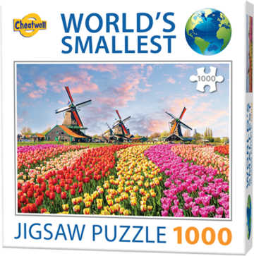 Cheatwell Games World's Smallest 1000pc Jigsaw Puzzle - Dutch Windmills