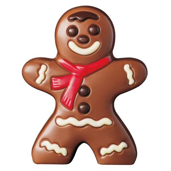 Decorated Chocolate Gingerbread Man Figure