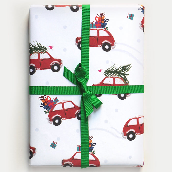 Caroline Gardner Christmas Sheet Wrap - Cars