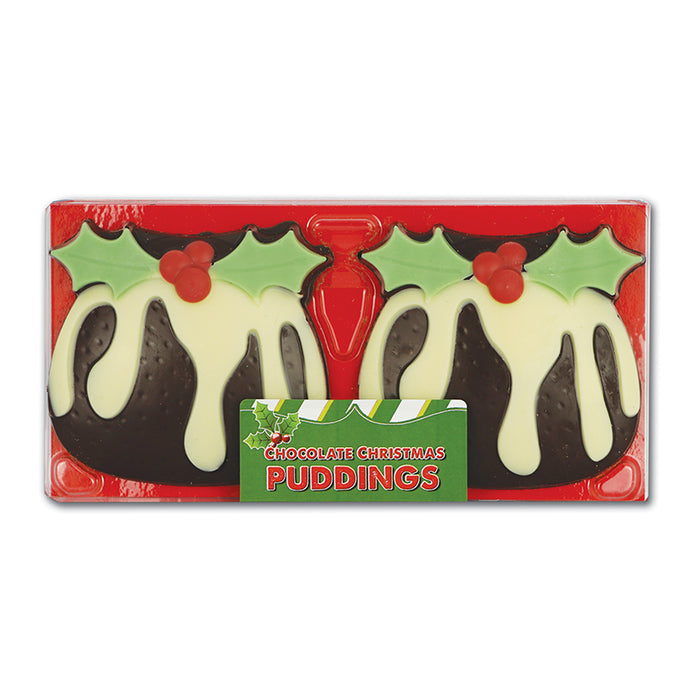 Twin Pack of Chocolate Christmas Puddings