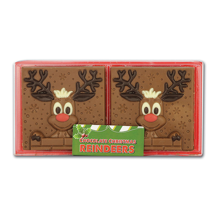 Twin Pack of Chocolate Christmas Reindeers
