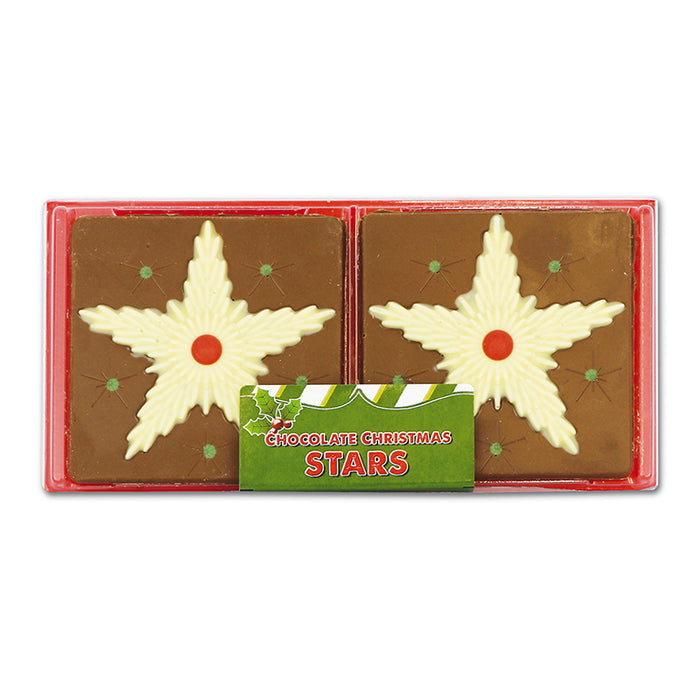 Hand Decorated Chocolate Christmas Stars