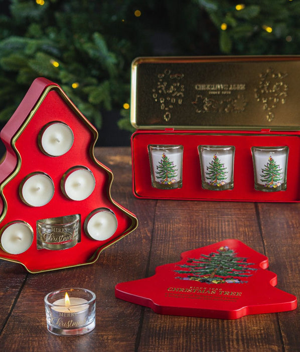 Wax Lyrical Christmas Tree Tealight Gift Set Tin