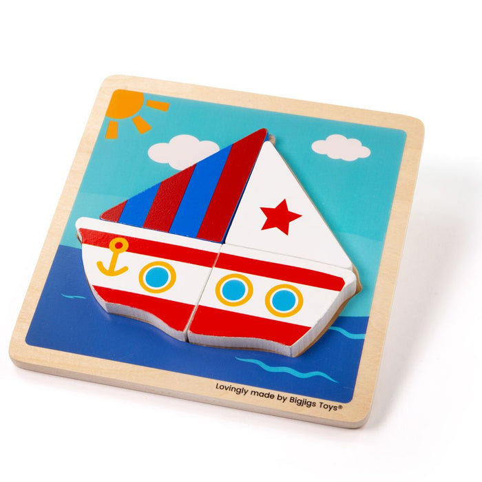 Bigjigs Chunky Lift Out Puzzle (Boat)