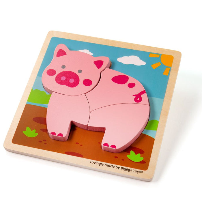 Bigjigs Chunky Lift Out Puzzle (Pig)