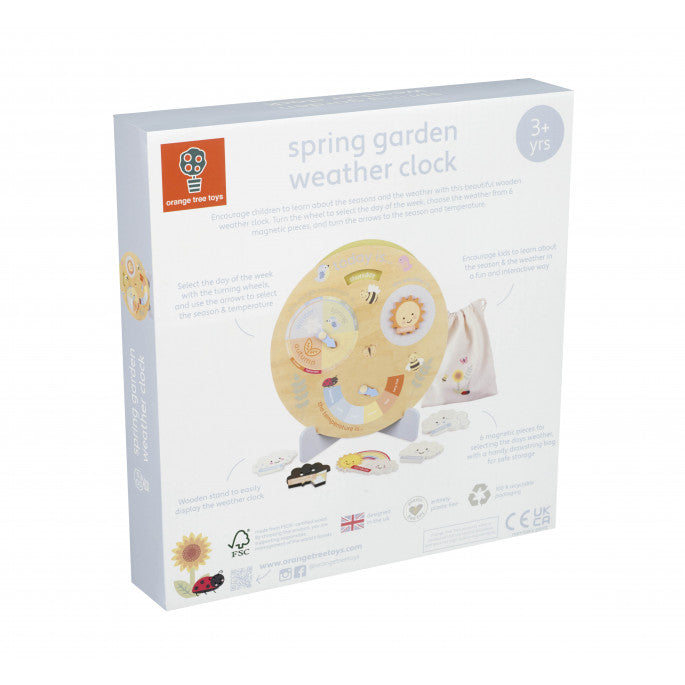 Orange Tree Spring Garden Weather Clock