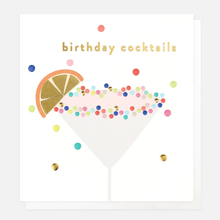 Caroline Gardner Dotty Cocktails Birthday Card