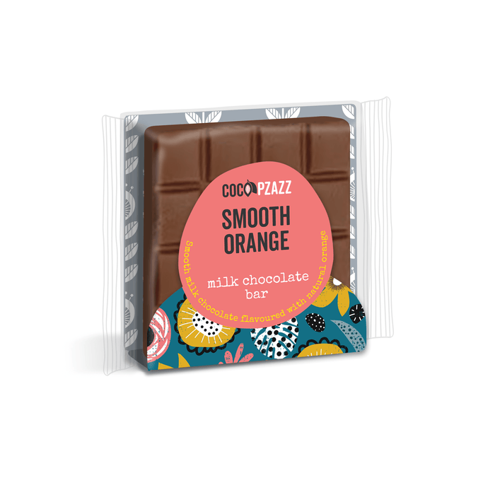 Coco Pzazz Smooth Orange Mini Milk Chocolate Bar 45g