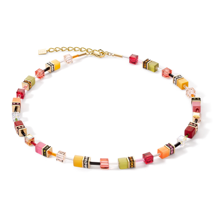 Coeur De Lion GeoCUBE® Iconic Multicolour Indian Summer necklace