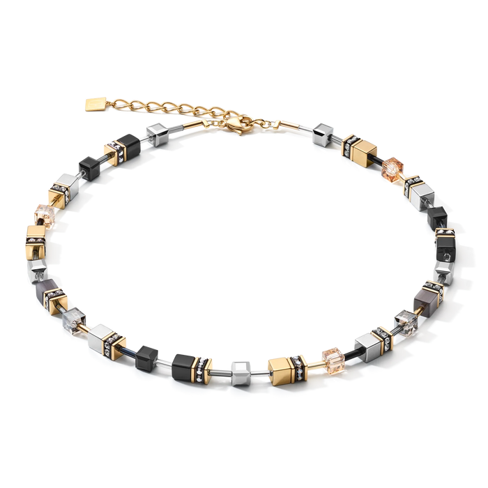 Coeur De Lion GEOCUBE® Necklace grey-gold