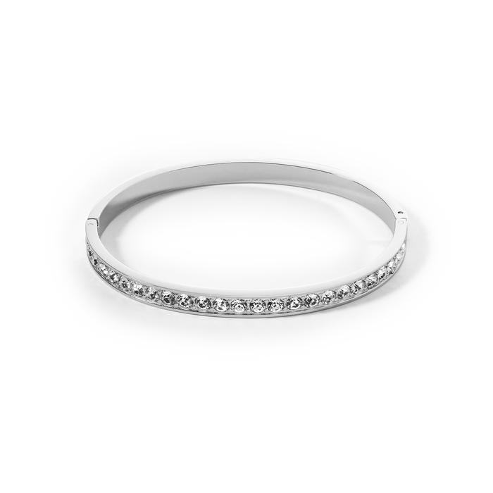 Coeur De Lion Bracelet stainless steel & crystals silver crystal 19