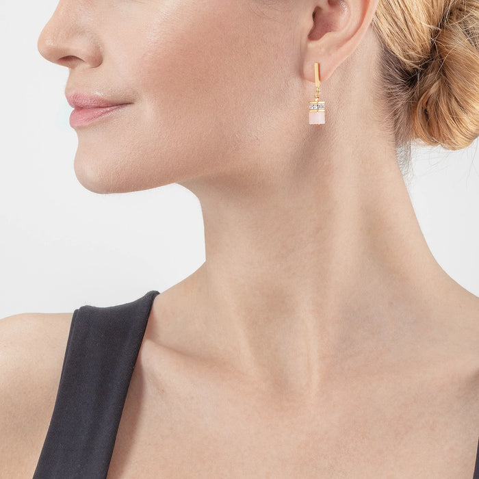 Coeur De Lion GeoCUBE® Iconic Precious earrings light rose